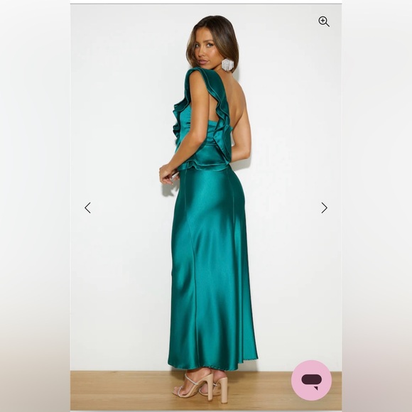 Hello Molly Teal Silk Dress - Midnight Silk - brand new size XS - Picture 4 of 8